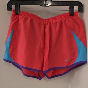 Nike Women's Red and Blue Athletic Shorts